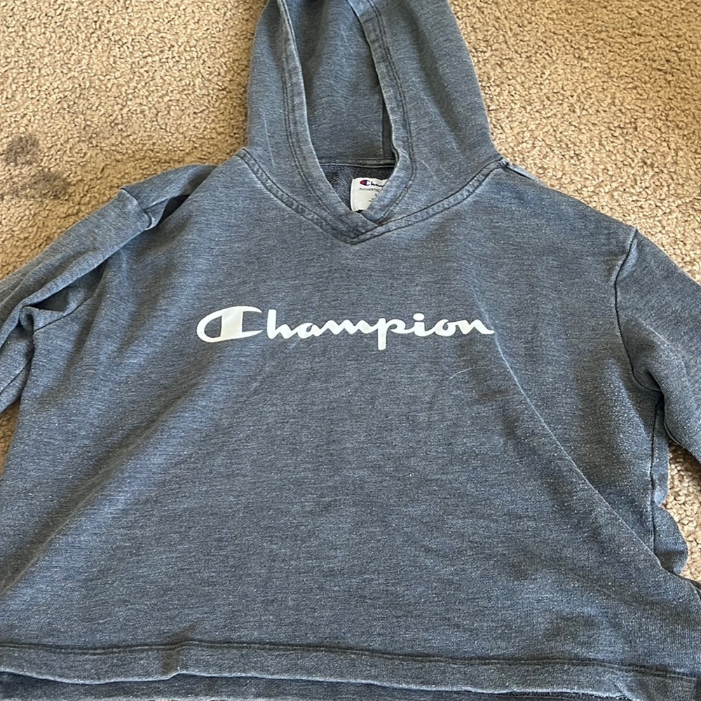 champion hoodie cropped size medium